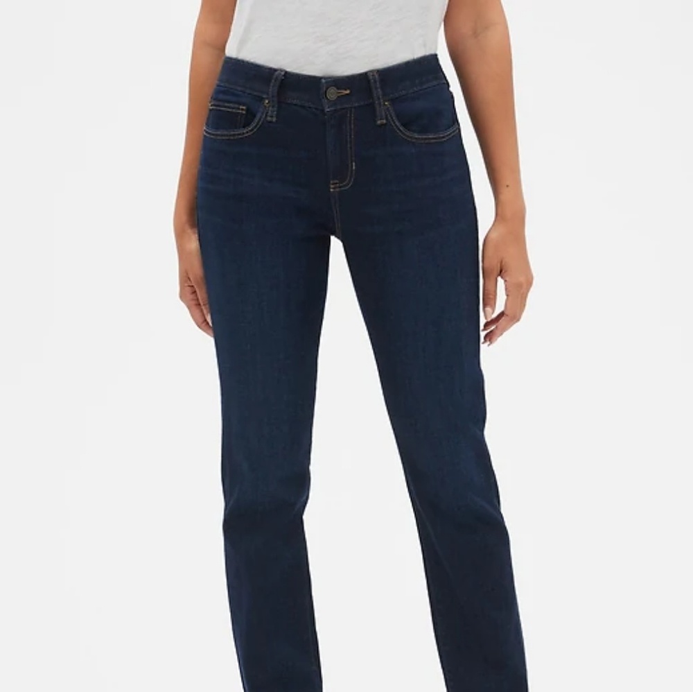 Gap | real straight dark wash jeans - Picture 4 of 8